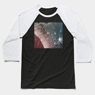 Science Fiction Style Fractal Print Baseball T-Shirt